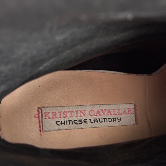 Chinese Laundry x Kristin Cavallari Heeled Ankle Boots Sz 8.5 Black Faux Suede - Picture 8 of 11